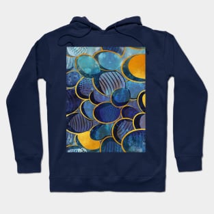 Abstract deep blue // pattern Hoodie